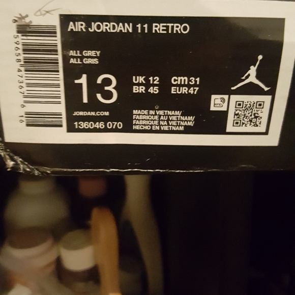 Air Jordan 11\'s Retro sz12 All Gray Brand New main image 4